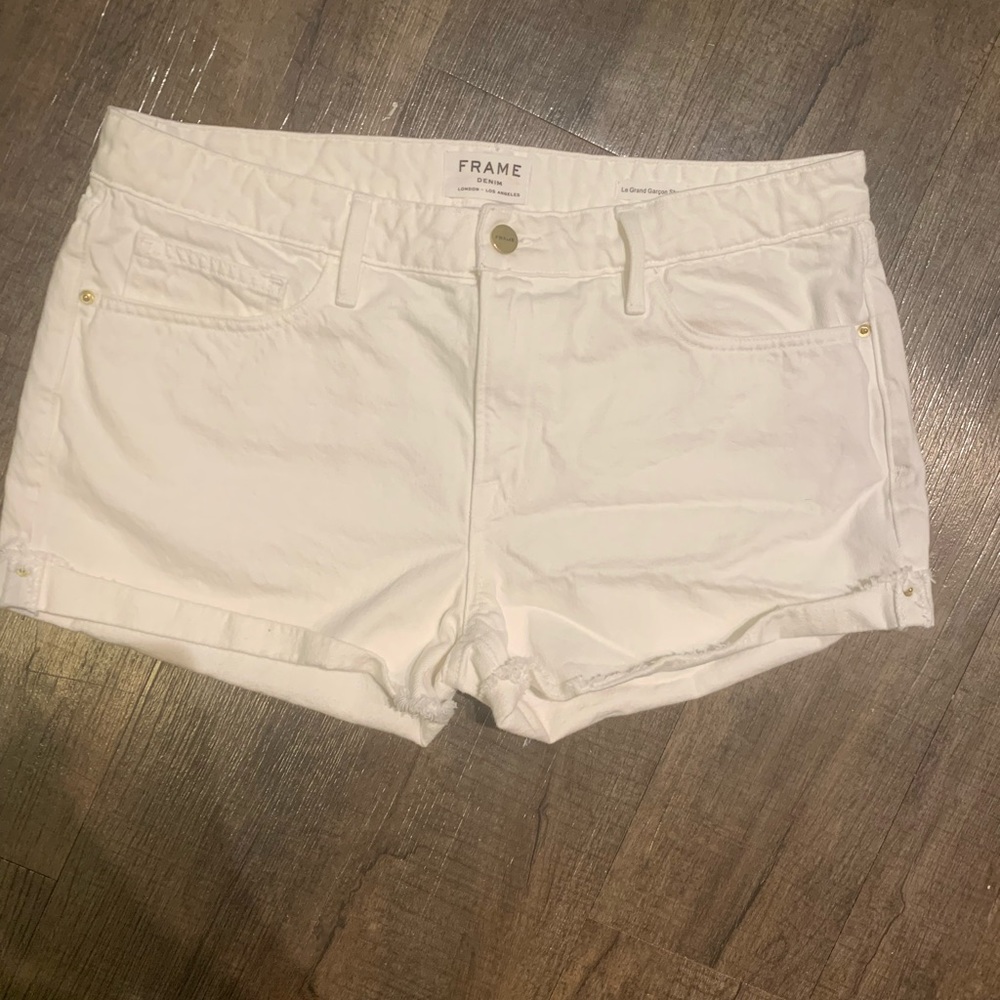 Frame Denim White Shorts
